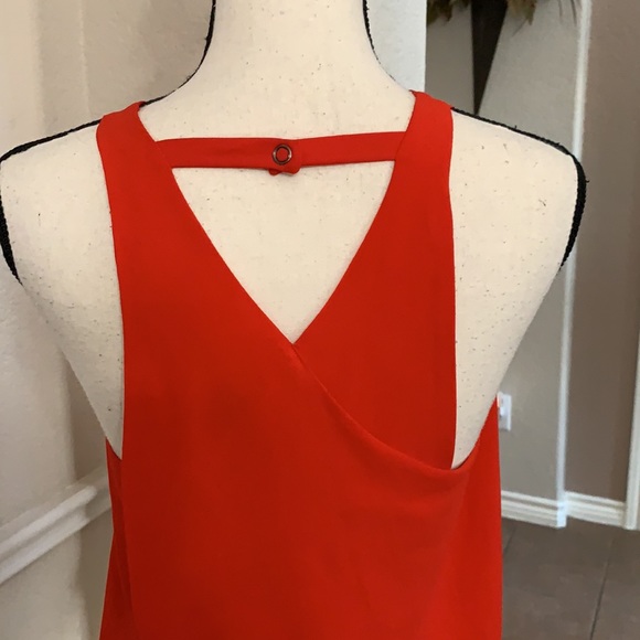 Sanctuary red chiffon tank cutout top Size S - Picture 8 of 16